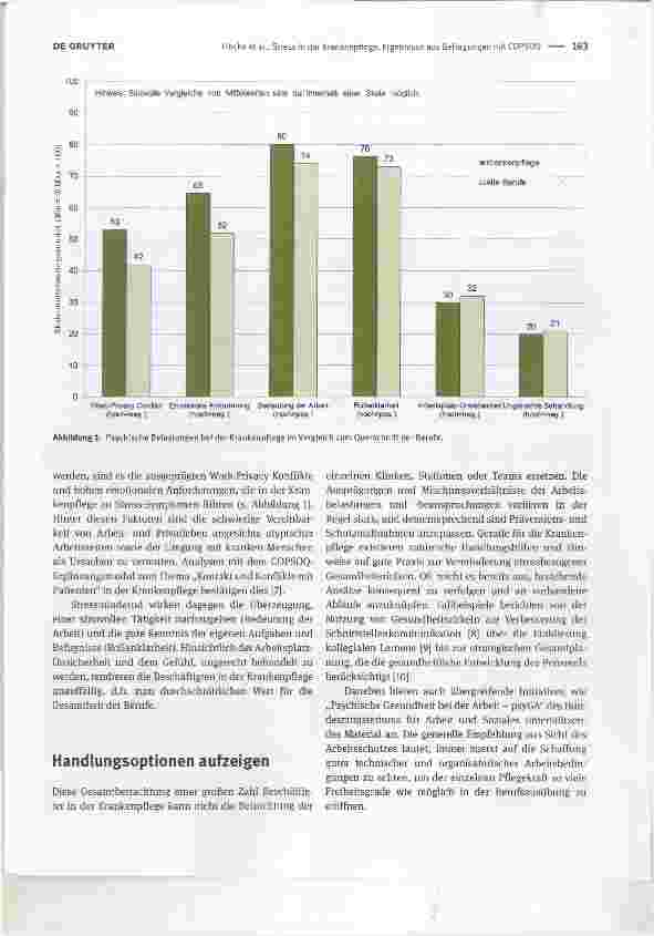 Vorschauseite 3: Stress in der Krankenpflege. Ergebnisse aus Befragungen mit COPSOQ