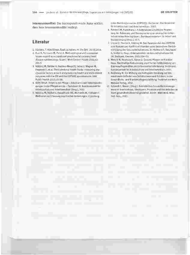 Vorschauseite 4: Stress in der Krankenpflege. Ergebnisse aus Befragungen mit COPSOQ