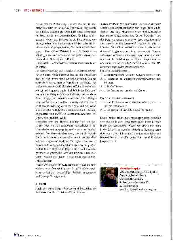 Vorschauseite 6: Data Librarian: Das moderne Berufsbild