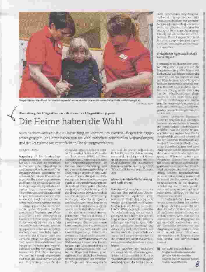 Vorschauseite 1: Die Heime haben die Wahl