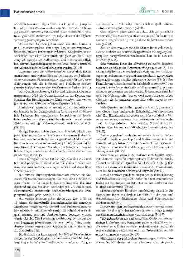 Vorschauseite 4: Patientensicherheit im Krankenhaus 2025 Eine Delphi-Studie mit Experten in der Gesundheitsversorgung (Teil 2)