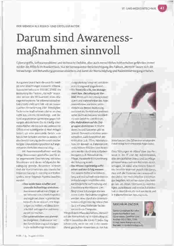Vorschauseite 1: Darum sind Awarenessmaßnahmen sinnvoll
