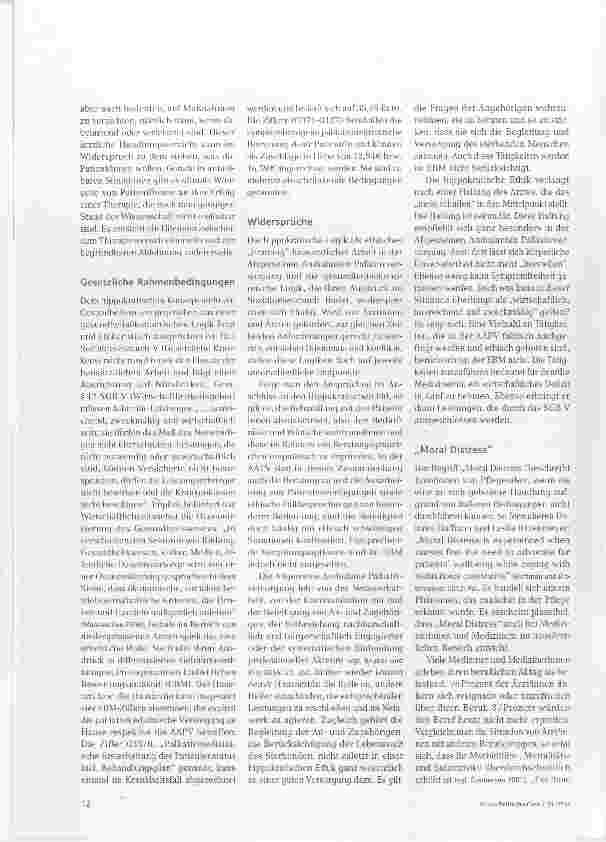 Vorschauseite 3: Hausärztliche Versorgung und die Sterbenden