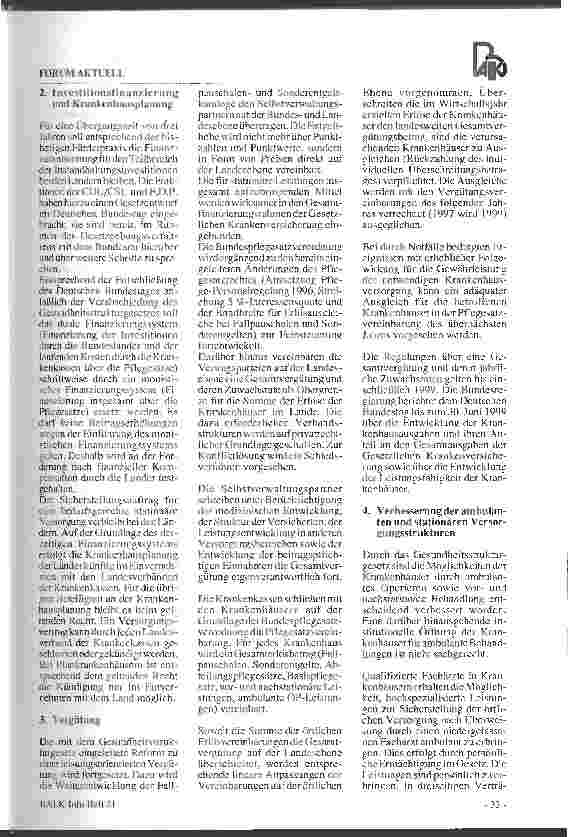 Vorschauseite 2: Eckpunkte zur stationären Versorgung im Rahmen der 3. Stufe der Gesundheitsreform Eckpunkte der Koalitionsarbeitsgruppe zur Gesundheitsreform im ambulanten Bereich Eckpunkte für d…