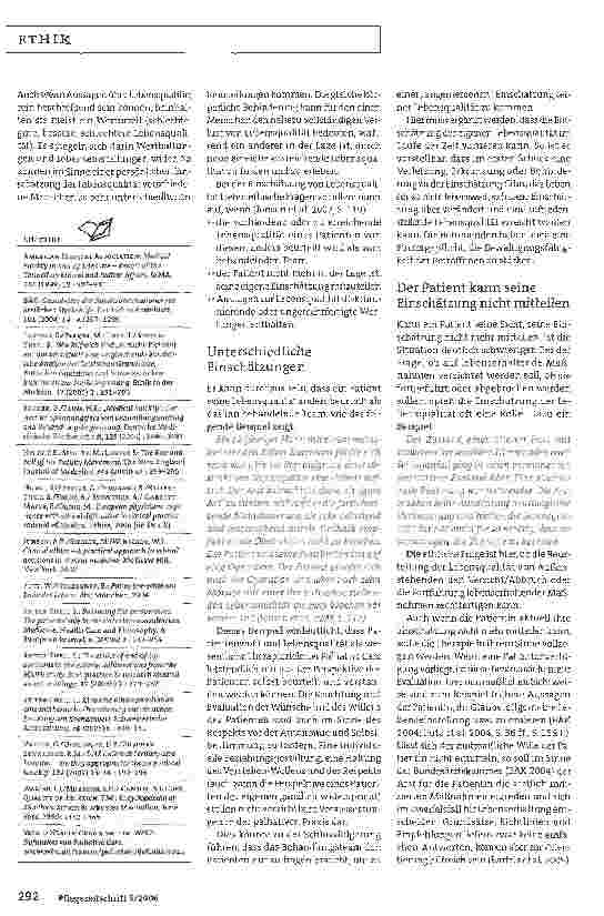 Vorschauseite 2: Verbesserung der Lebensqualität ein klares Ziel?