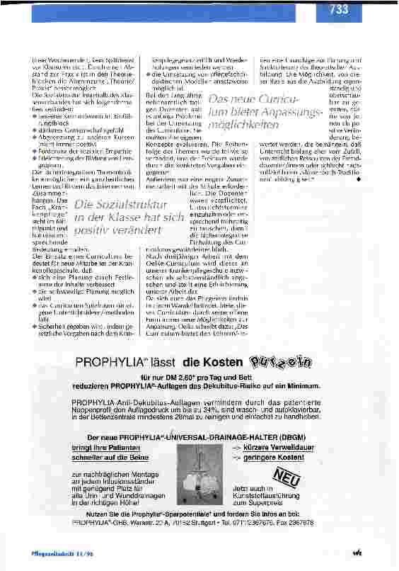 Vorschauseite 3: Handeln satt Warten ist das Motto der Neugestaltung Krankenpflegeausbildung am Marien-Hospital in Mühlheim an der Ruhr