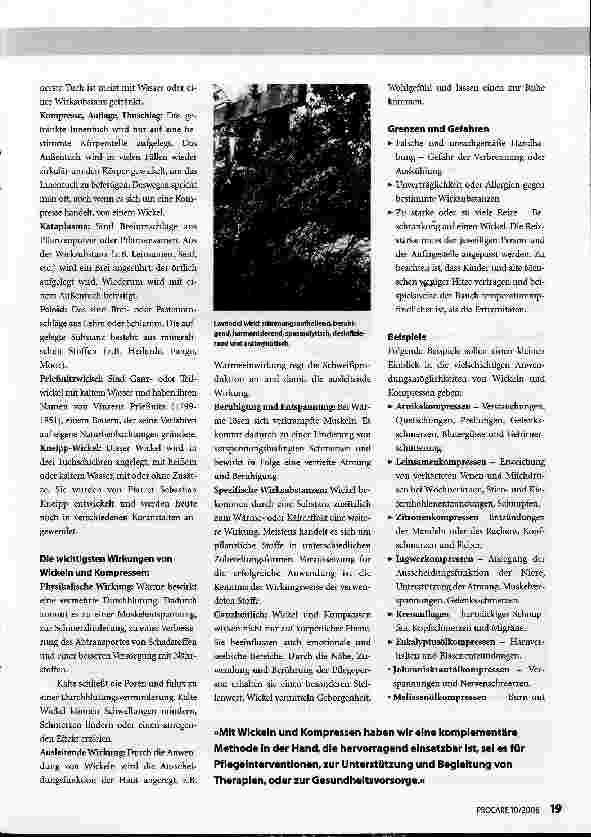 Vorschauseite 2: Wickel und Kompressen -neue Wege mit Tradition