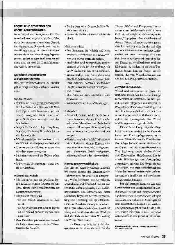 Vorschauseite 6: Wickel und Kompressen -neue Wege mit Tradition