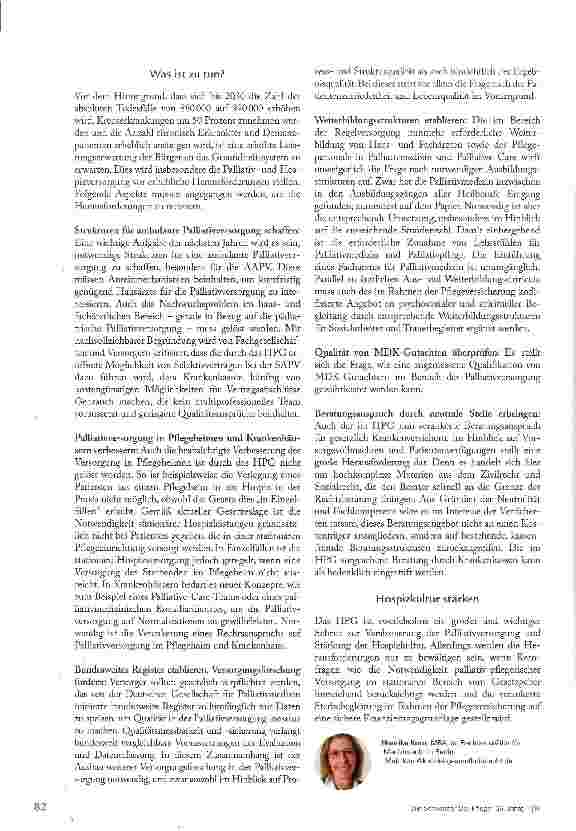 Vorschauseite 3: Hospizund Palliativgesetz: Nachbesserungen erforderlich