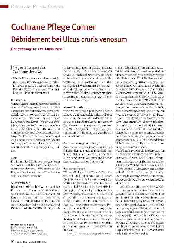 Vorschauseite 1: Debridement bei Ulcus cruris venosum