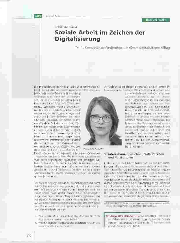 Vorschauseite 1: Soziale Arbeit im Zeichen der Digitalisierung