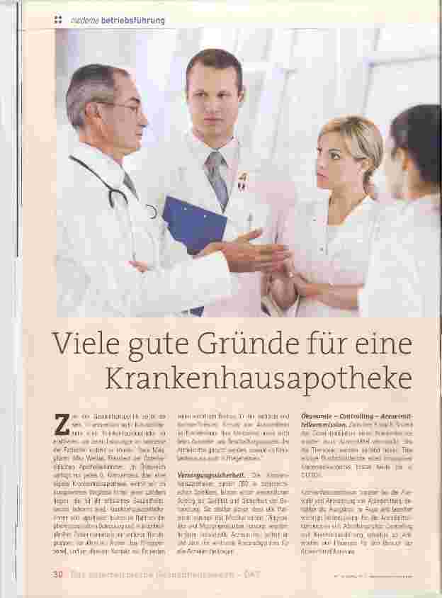 Vorschauseite 1: Viele gute Gründe für eine Krankenhausapotheke