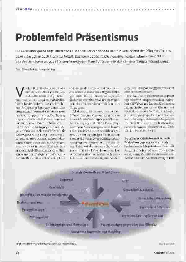 Vorschauseite 1: Problemfeld Präsentismus