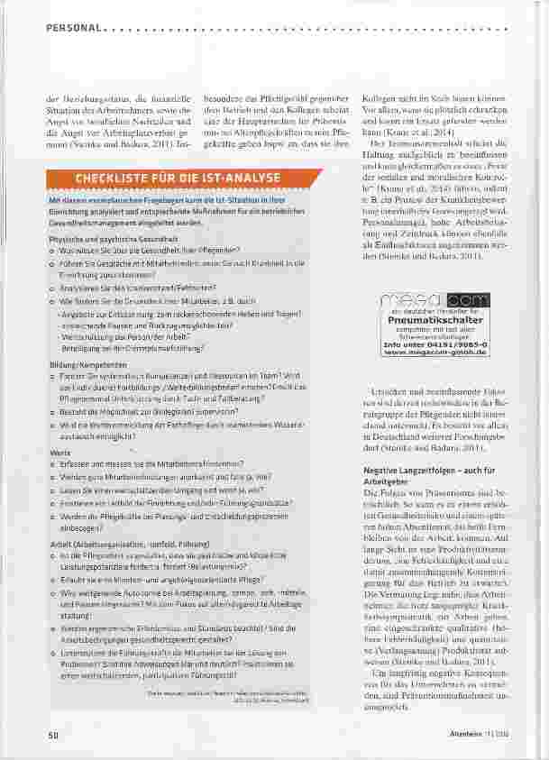 Vorschauseite 3: Problemfeld Präsentismus