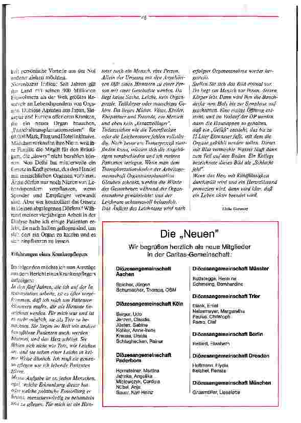 Vorschauseite 4: Der Mensch als Ersatzteillager? Organtransplantation (Teil 2)