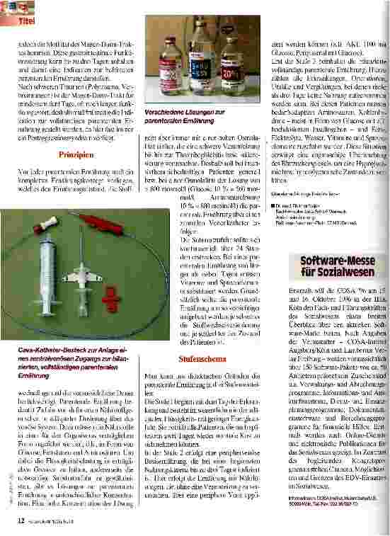Vorschauseite 3: Parenterale Ernährung in der Intensivmedizin
