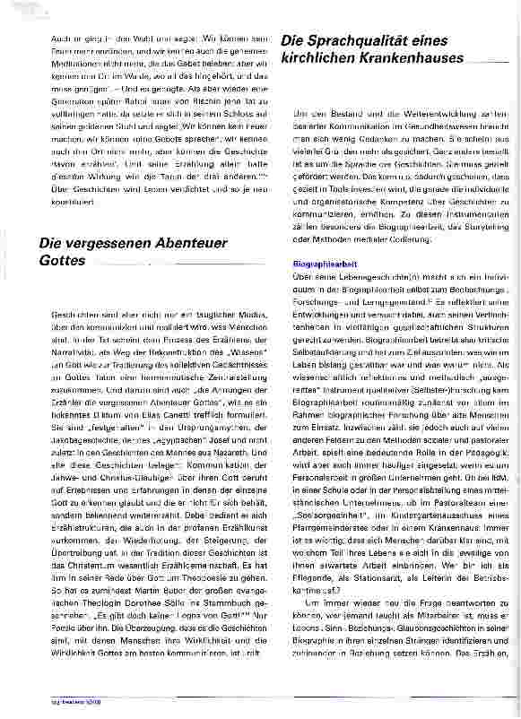 Vorschauseite 6: Zahlen und GeschichtenZweisprachigkeit in kirchlichen Krankenhäusern als Vorteil beim Umgang (nicht nur) mit Demenzkranken