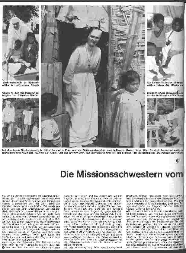 Vorschauseite 1: Die Missionsschwester vom heiligsten Herzen Jesu, Hiltrup