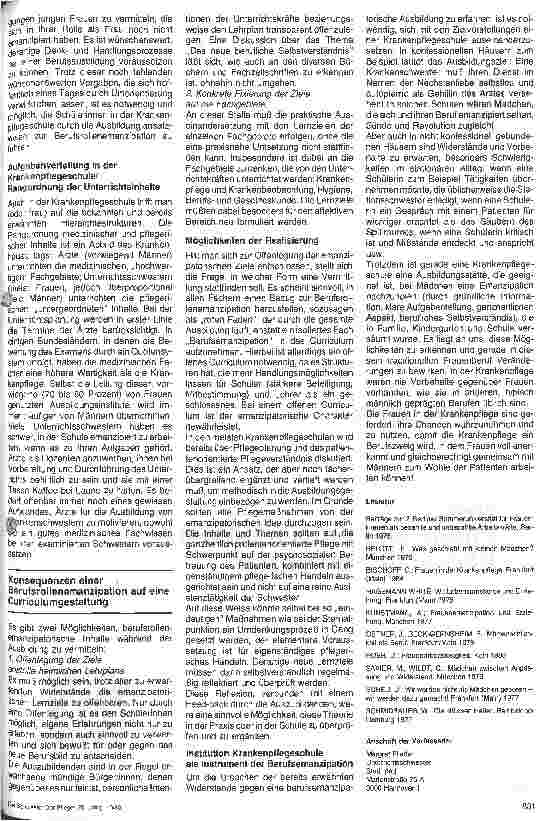 Vorschauseite 2: Emanzipation von der Frauenrolle, Voraussetzung der Berufsrolle - Emanzipation der Krankenschwester Teil 2