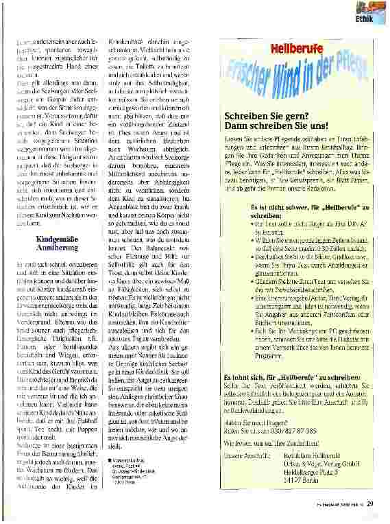 Vorschauseite 2: Seelsorge im Kinderkrankenhaus