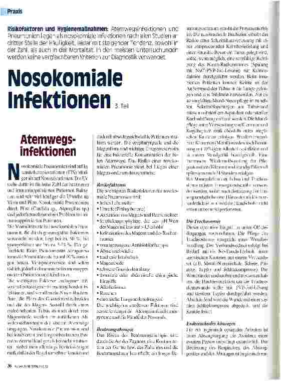 Vorschauseite 1: Nosokomiale Infektionen