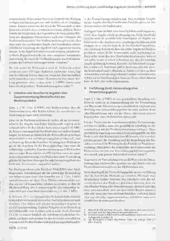 Vorschauseite 4: Irreführung durch unvollständige Angabe der Inhaltsstoffe zugleich Anmerkung für die Praxis zu OLG Düsseldorf