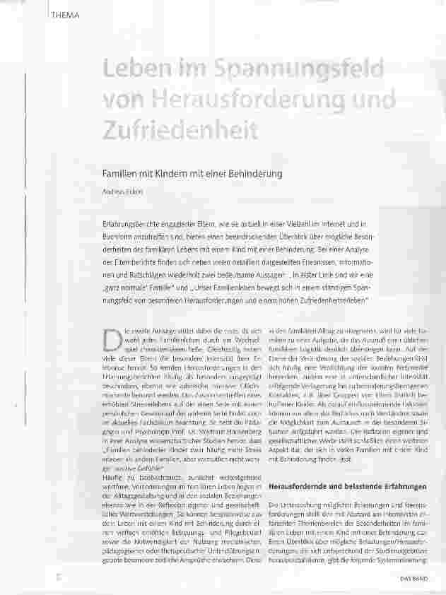 Vorschauseite 1: Leben im Spannungsfeld von Herausforderung und Zufriedenheit