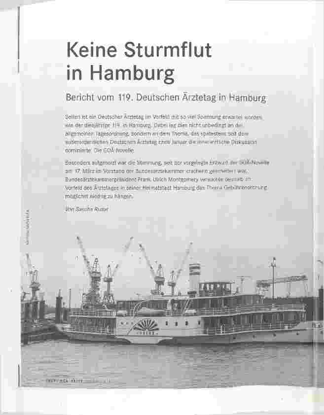 Vorschauseite 1: Keine Sturmflut in Hamburg