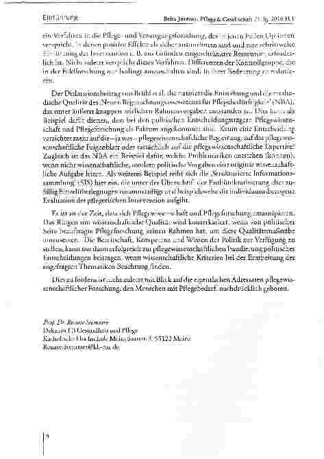 Vorschauseite 2: Herausforderungen an Pflegeforschung