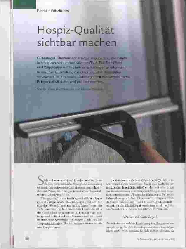 Vorschauseite 1: Hospiz-Qualität sichtbar machen