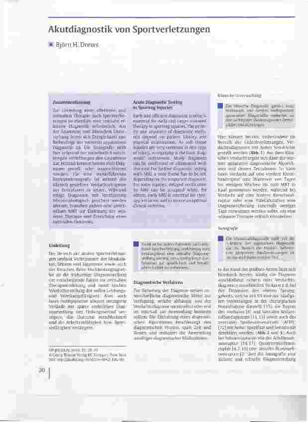 Vorschauseite 1: Akutdiagnostik von Sportverletzungen