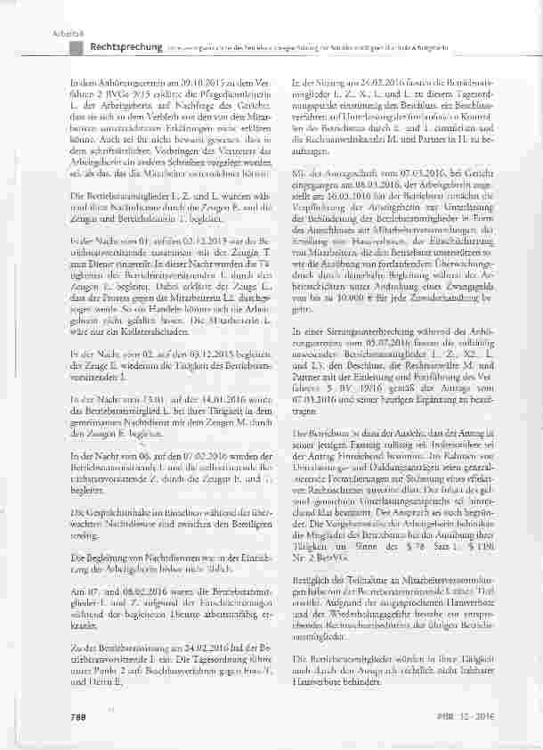 Vorschauseite 4: Unterlassungsansprüche des Betriebsrats wegen Störung der Betriebsratstätigkeit durch die Arbeitgeberin BetrVG § 78 Satz 1; BGB § 1004; GG Art. 2 Abs. 1, Art. 1 Abs. 1