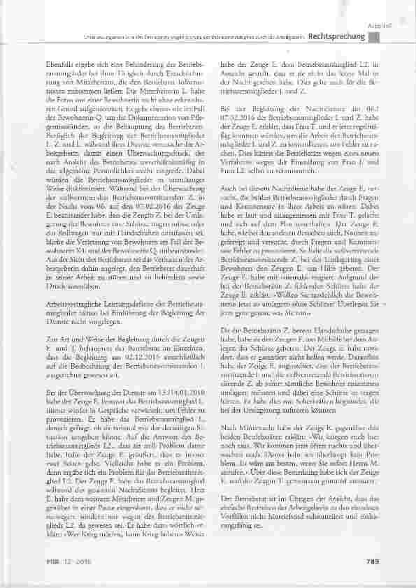 Vorschauseite 5: Unterlassungsansprüche des Betriebsrats wegen Störung der Betriebsratstätigkeit durch die Arbeitgeberin BetrVG § 78 Satz 1; BGB § 1004; GG Art. 2 Abs. 1, Art. 1 Abs. 1