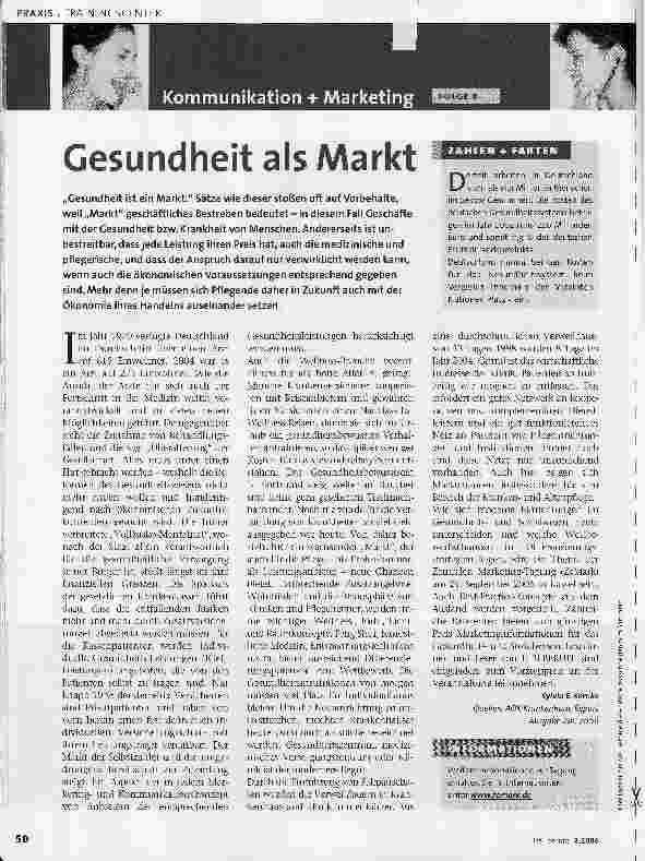 Vorschauseite 1: Gesundheit als Markt