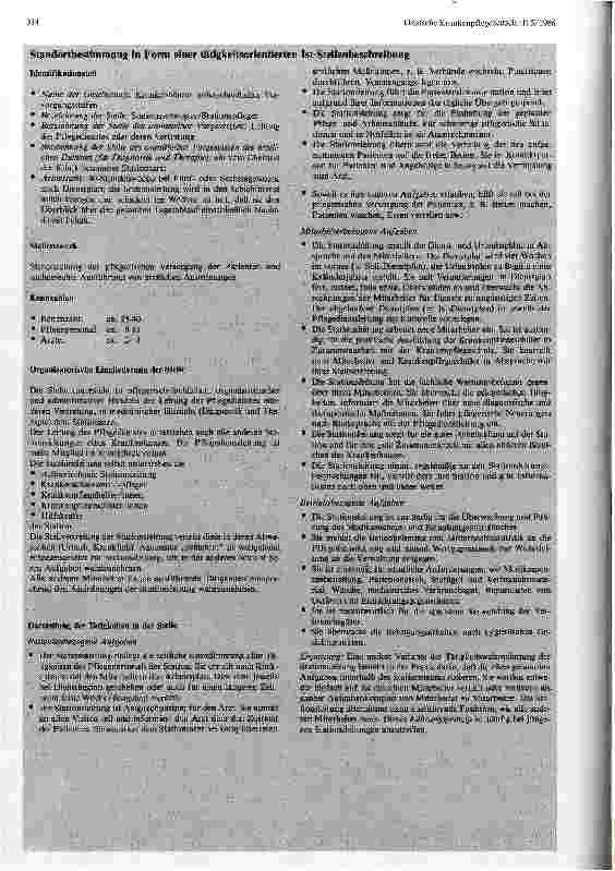 Vorschauseite 2: Die Stelle der Stationsleitung : Ist und Soll-Vergleich in Form einer tätigkeitsorientierten und ergebnisorientierten Stellenbeschreibung