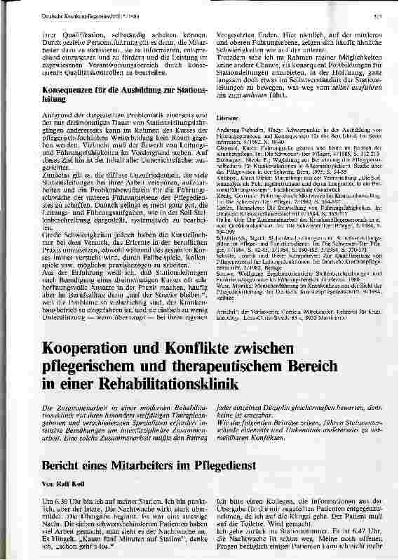 Vorschauseite 5: Die Stelle der Stationsleitung : Ist und Soll-Vergleich in Form einer tätigkeitsorientierten und ergebnisorientierten Stellenbeschreibung