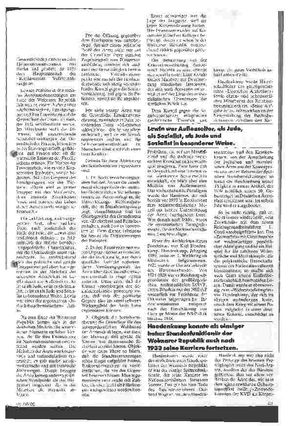 Vorschauseite 2: Das Schicksal jüdischer Ärzte in Deutschland Herbert Lewin