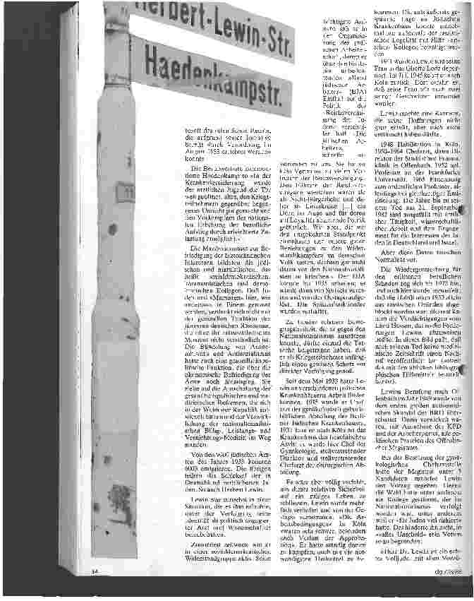 Vorschauseite 3: Das Schicksal jüdischer Ärzte in Deutschland Herbert Lewin