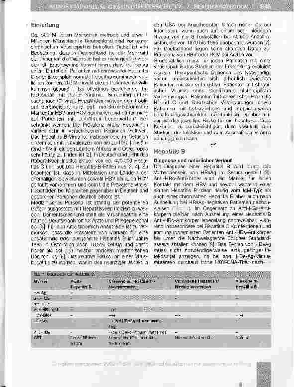 Vorschauseite 2: Hepatitis B und C in der Anästhesiologie: Risiken für Patienten und Ärzte