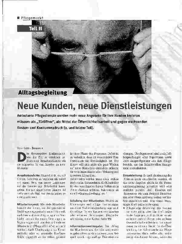 Vorschauseite 1: AlltagsbegleitungNeue Kunden, neue Dienstleistungen