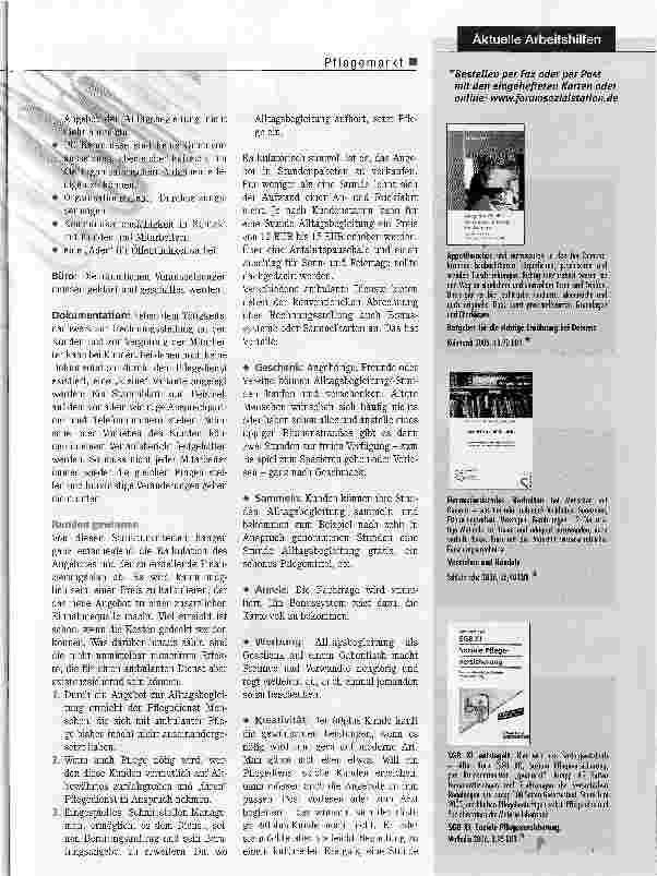 Vorschauseite 2: AlltagsbegleitungNeue Kunden, neue Dienstleistungen