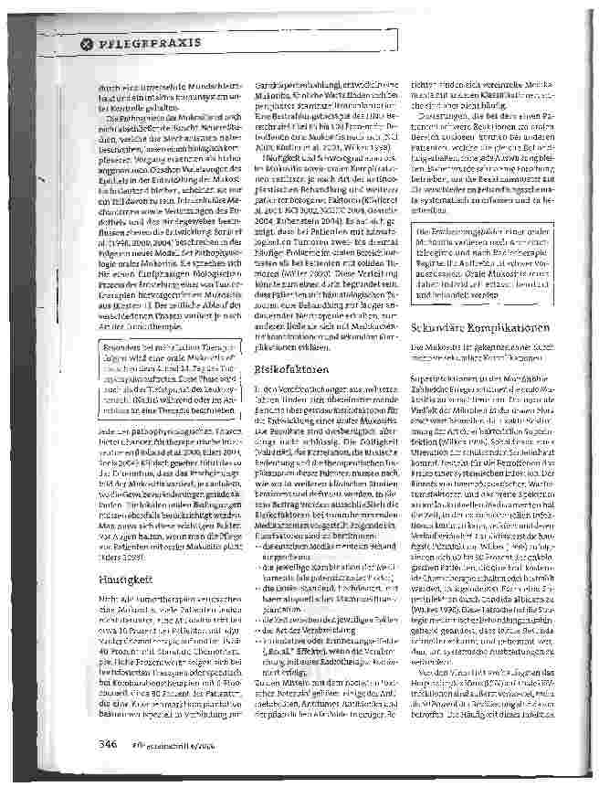 Vorschauseite 3: Beeinträchtigung der Lebensqualität vermeidenOrale Mukositis bei Patienten mit Tumortherapie - Teil 1: