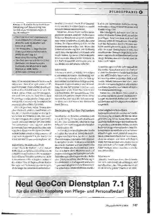 Vorschauseite 4: Beeinträchtigung der Lebensqualität vermeidenOrale Mukositis bei Patienten mit Tumortherapie - Teil 1: