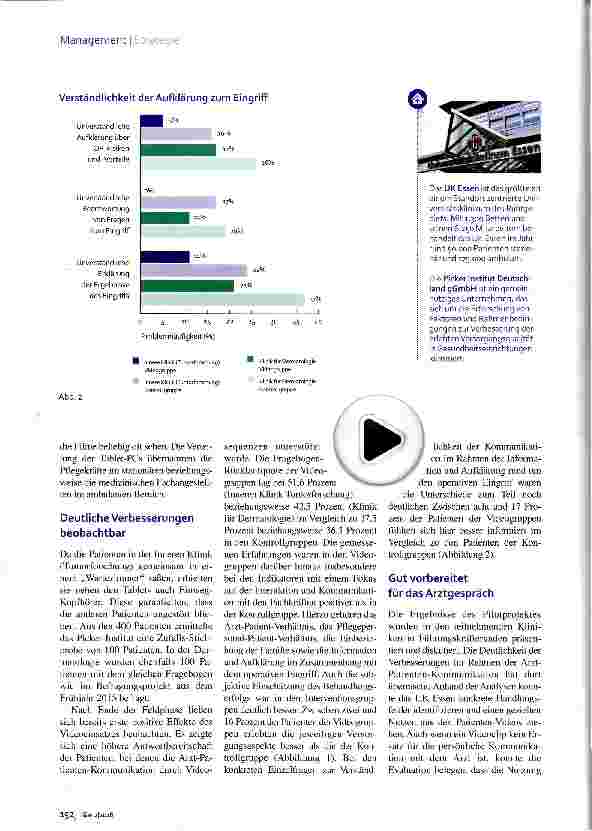 Vorschauseite 3: Patienteninformation und Kommunikation Aufklärung via Video