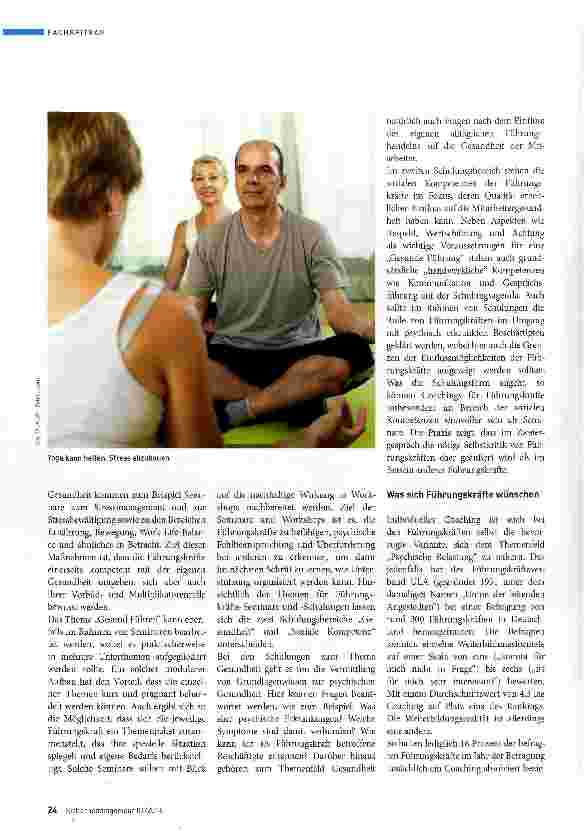 Vorschauseite 3: Führung und psychische Gesundheit Teil 3 Die psychische Gesundheit der Führungskräfte