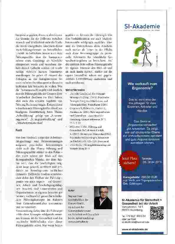 Vorschauseite 4: Führung und psychische Gesundheit Teil 3 Die psychische Gesundheit der Führungskräfte