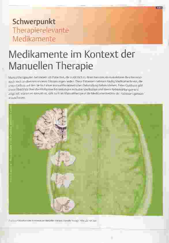 Vorschauseite 1: Medikamente im Kontext der Manuellen Therapie