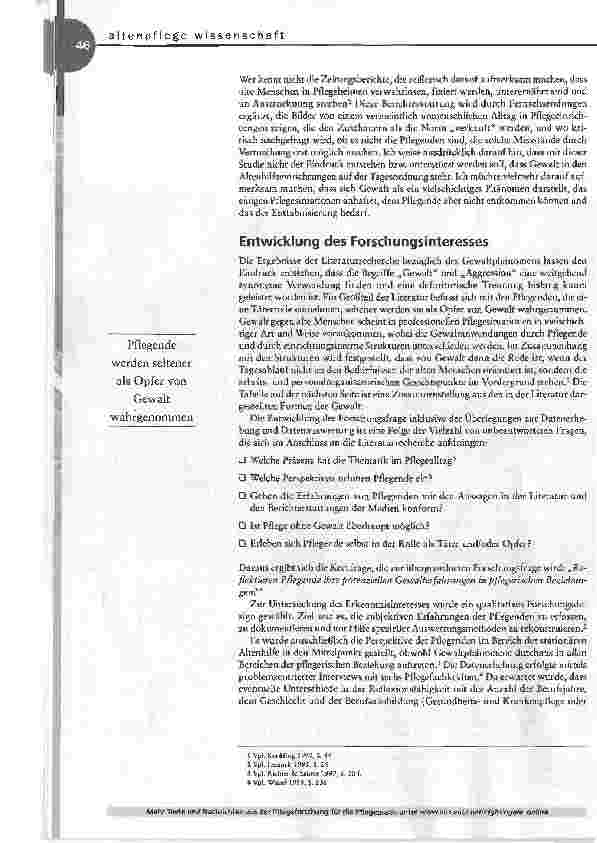 Vorschauseite 2: In der ZwickmühleErgebnisse einer qualitativen Studie zu Gewalt in Pflegeeinrichtungen