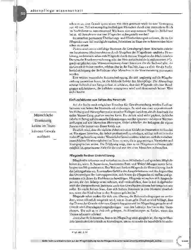 Vorschauseite 6: In der ZwickmühleErgebnisse einer qualitativen Studie zu Gewalt in Pflegeeinrichtungen