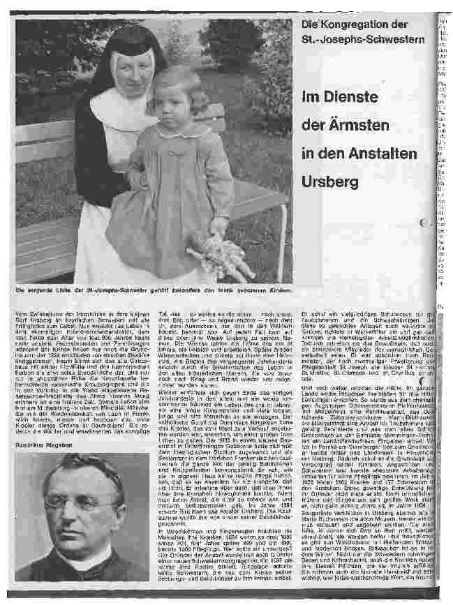 Vorschauseite 1: Die Kongregation der St.-Josephs-Schwestern Im Dienste der Ärmsten in den Anstalten Ursberg